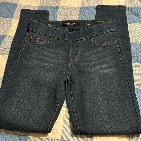 New Liverpool women’s denim leggings size 4/27 - Picture 3 of 14